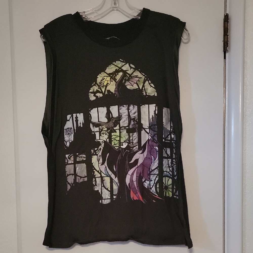 Disney Black Graphic Sleeveless Muscle Tee